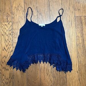 Rewind Tops | Navy blue crop top